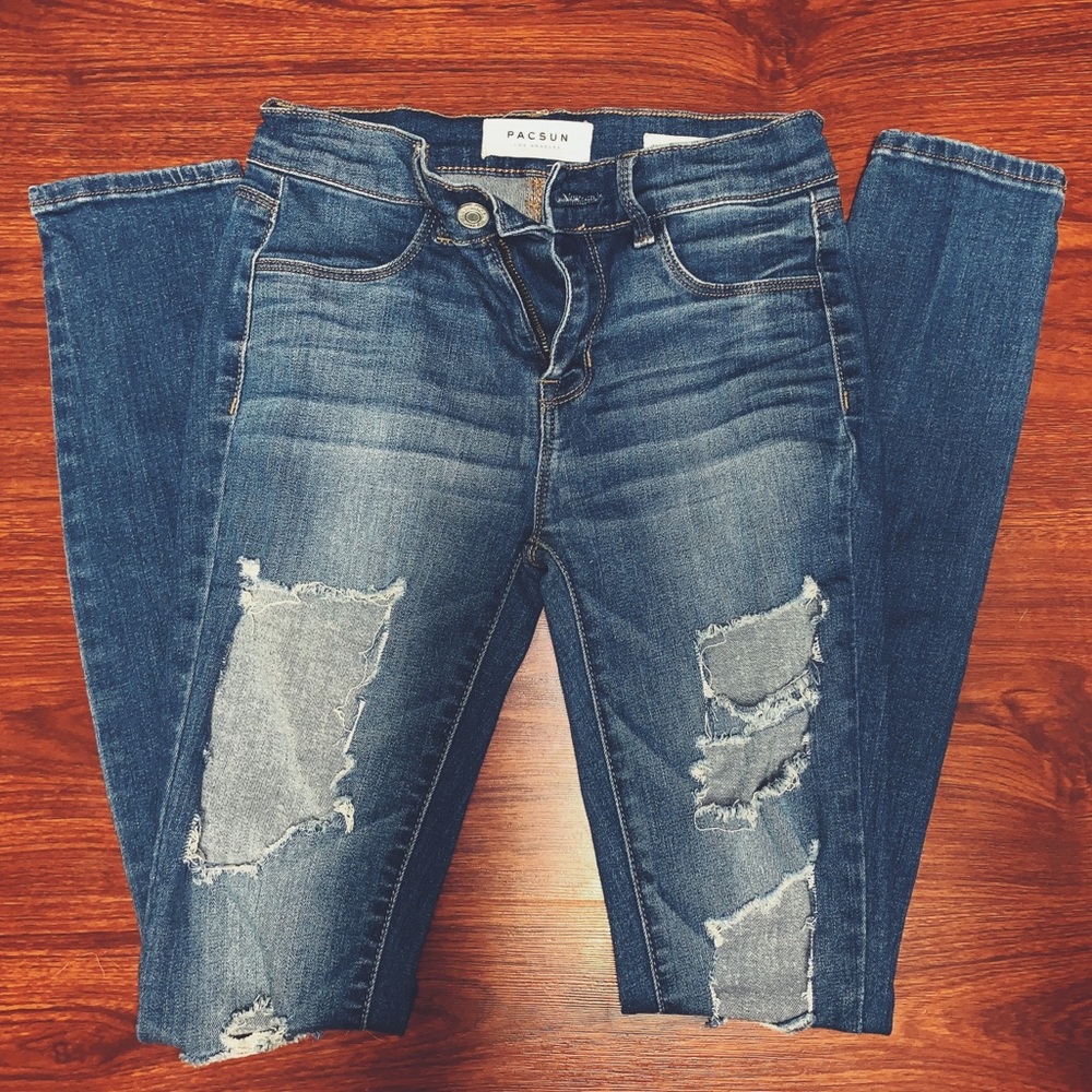 distressed pacsun skinny jeans